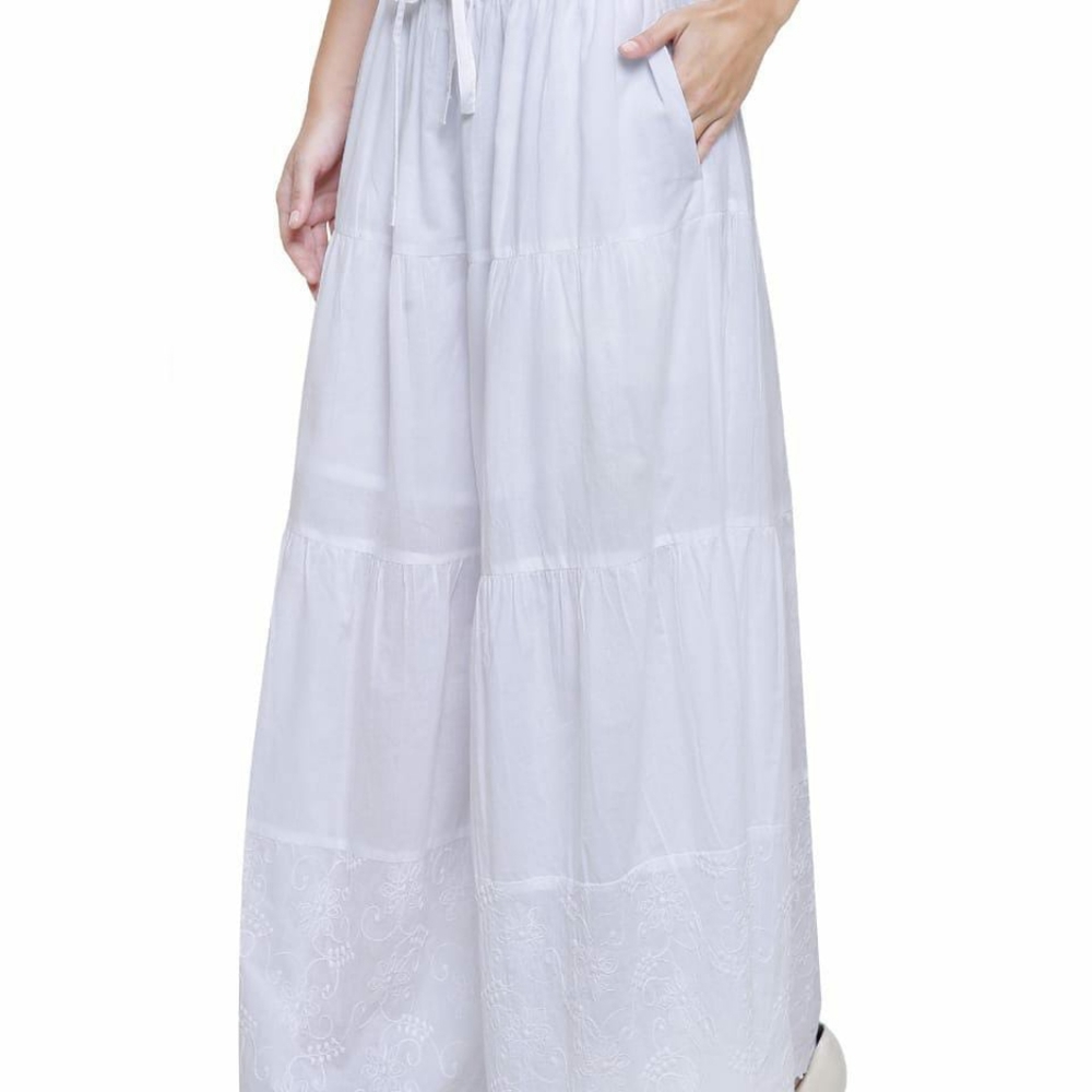 Palazzo white 100% cotton